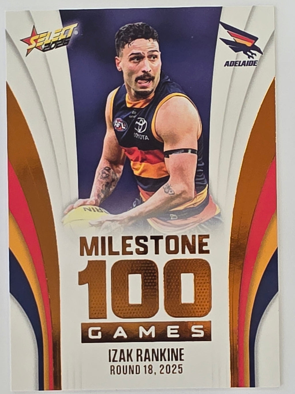 2026 AFL Footy Stars Milestone Games MG4 Izak Rankine - Adelaide Crows