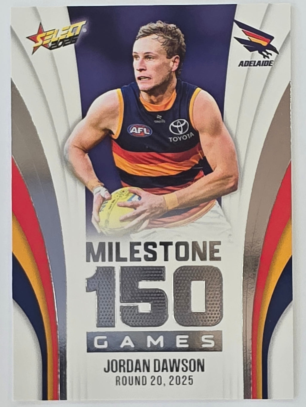 2026 AFL Footy Stars Milestone Games MG5 Jordan Dawson - Adelaide Crows