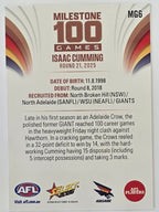 2026 AFL Footy Stars Milestone Games MG6 Isaac Cumming - Adelaide Crows