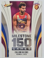 2026 AFL Footy Stars Milestone Games MG8 Callum Ah Chee - Brisbane Lions