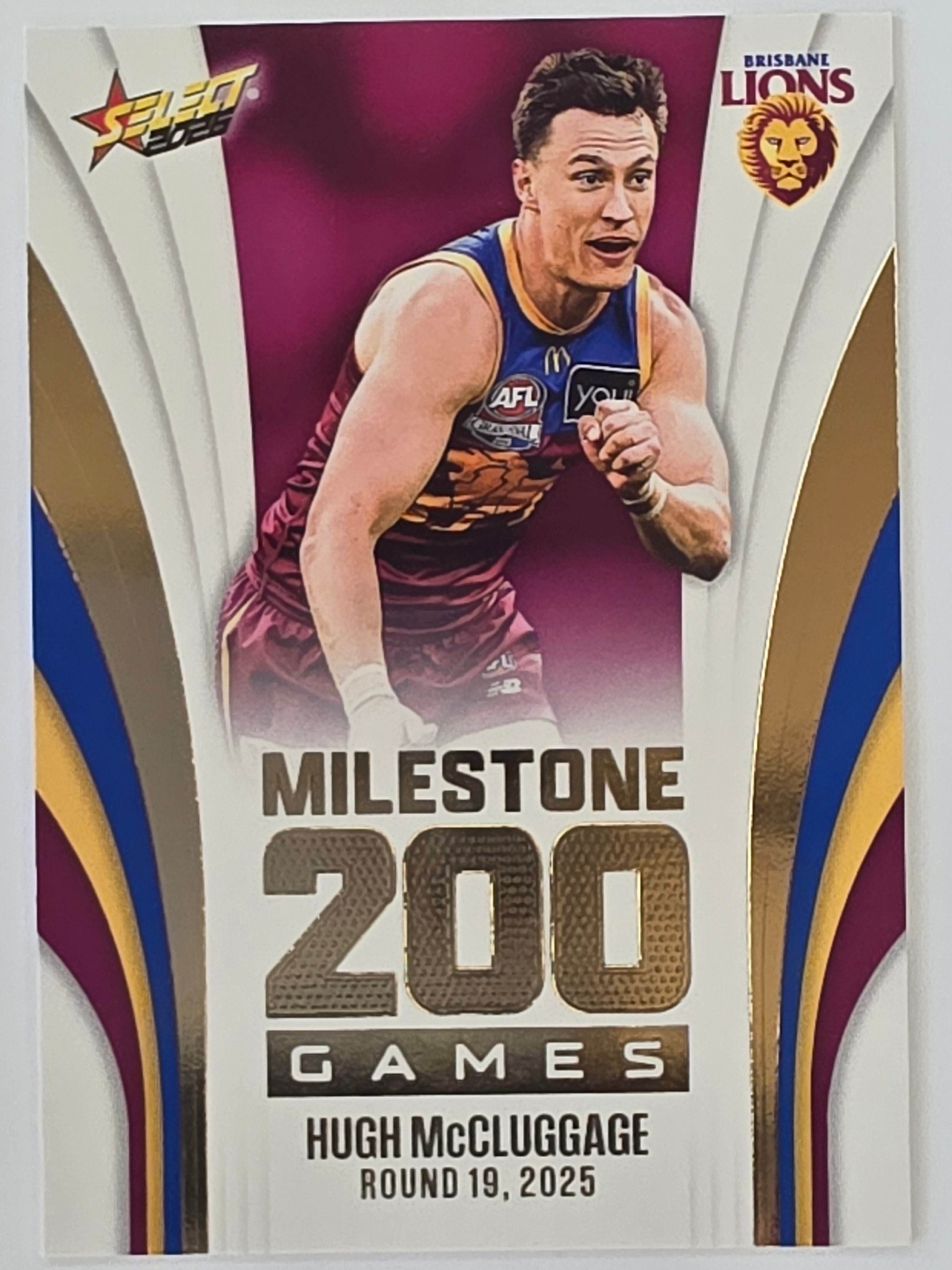 2026 AFL Footy Stars Milestone Games MG11 Hugh McCluggage - Brisbane Lions