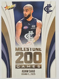 2026 AFL Footy Stars Milestone Games MG13 Adam Saad - Carlton Blues