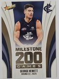 2026 AFL Footy Stars Milestone Games MG15 George Hewett - Carlton Blues