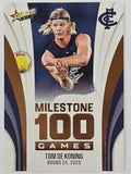 2026 AFL Footy Stars Milestone Games MG16 Tom De Koning - Carlton Blues