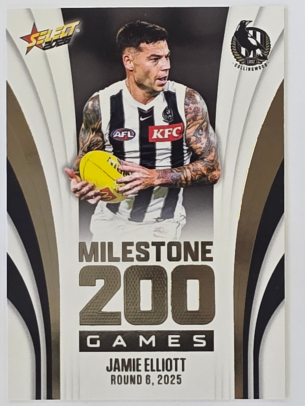 2026 AFL Footy Stars Milestone Games MG19 Jamie Elliott - Collingwood Magpies