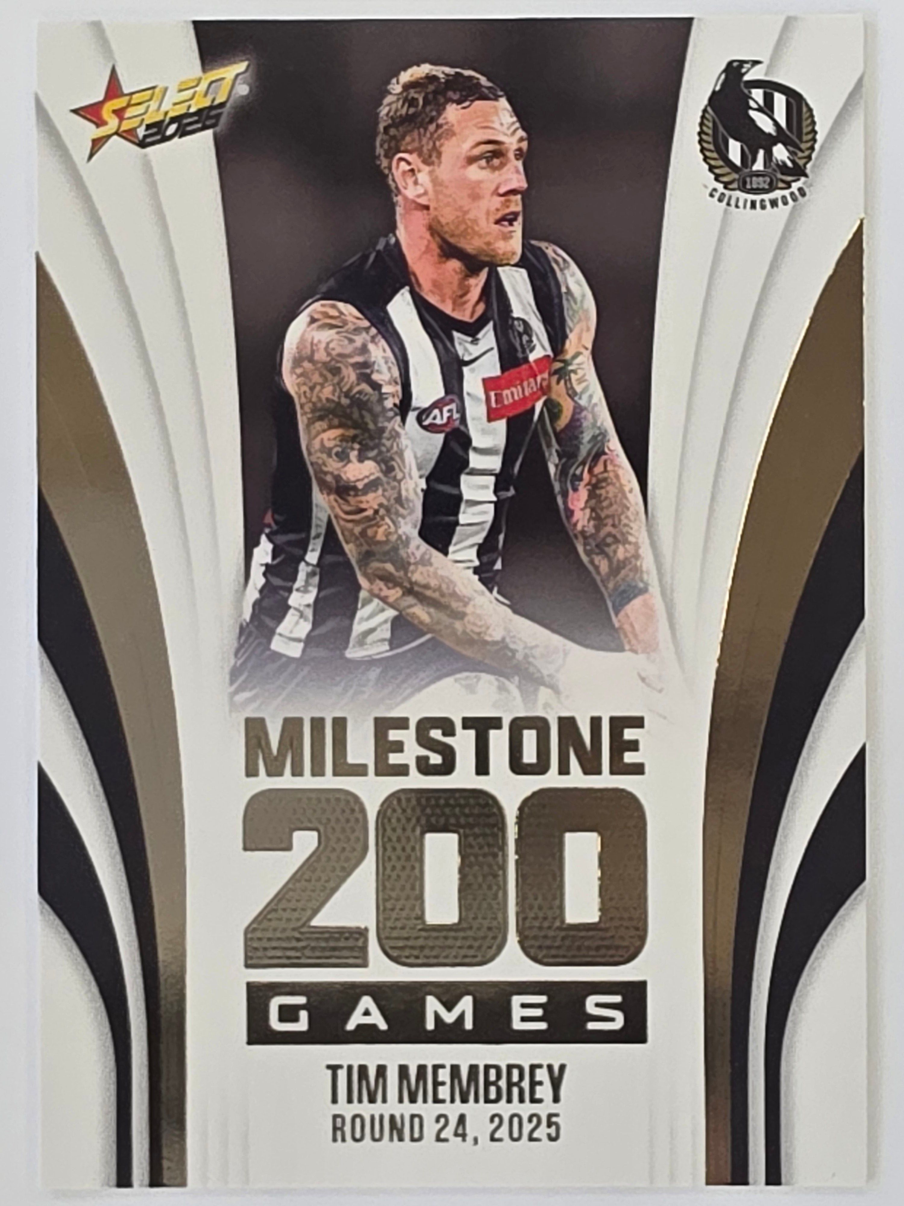 2026 AFL Footy Stars Milestone Games MG23 Tim Membrey - Collingwood Magpies