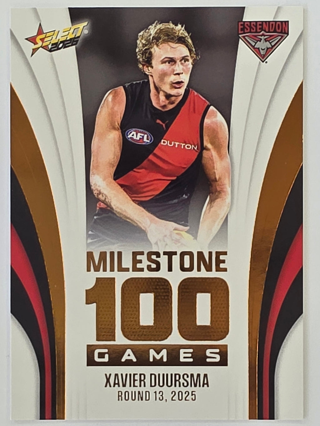 2026 AFL Footy Stars Milestone Games MG27 Xavier Duursma - Essendon Bombers
