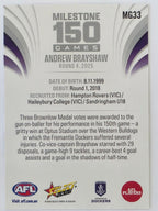 2026 AFL Footy Stars Milestone Games MG33 Andrew Brayshaw - Fremantle Dockers