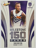 2026 AFL Footy Stars Milestone Games MG34 Shai Bolton - Fremantle Dockers