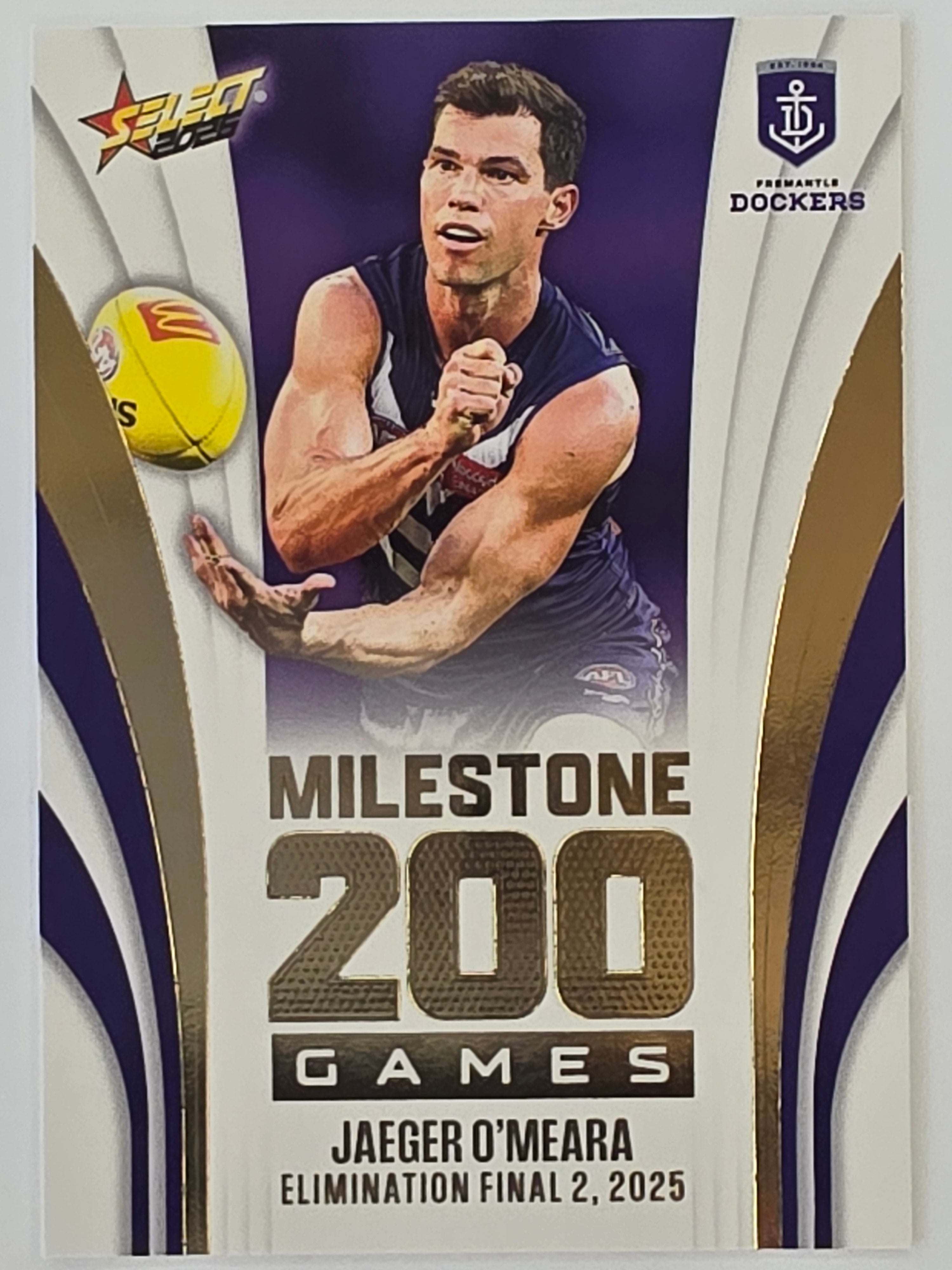 2026 AFL Footy Stars Milestone Games MG37 Jaeger O’Meara - Fremantle Dockers