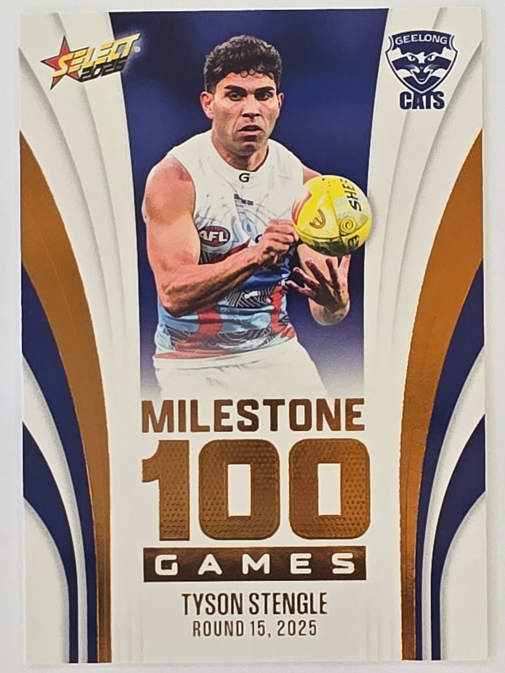 2026 AFL Footy Stars Milestone Games MG39 Tyson Stengle - Geelong Cats