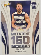 2026 AFL Footy Stars Milestone Games MG41 Tom Atkins - Geelong Cats
