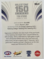 2026 AFL Footy Stars Milestone Games MG41 Tom Atkins - Geelong Cats