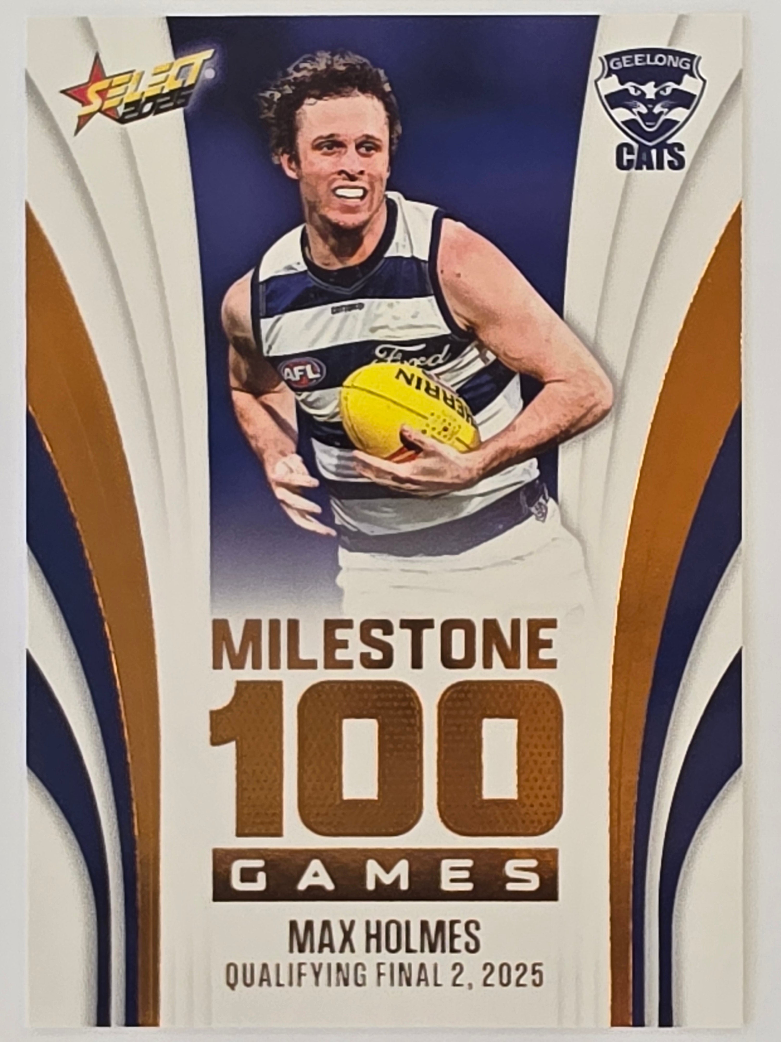 2026 AFL Footy Stars Milestone Games MG42 Max Holmes - Geelong Cats