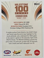 2026 AFL Footy Stars Milestone Games MG43 Connor Idun - GWS Giants