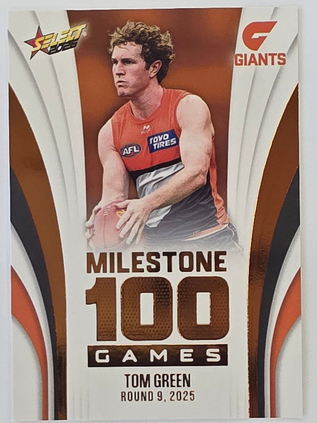 2026 AFL Footy Stars Milestone Games MG44 Tom Green - GWS Giants