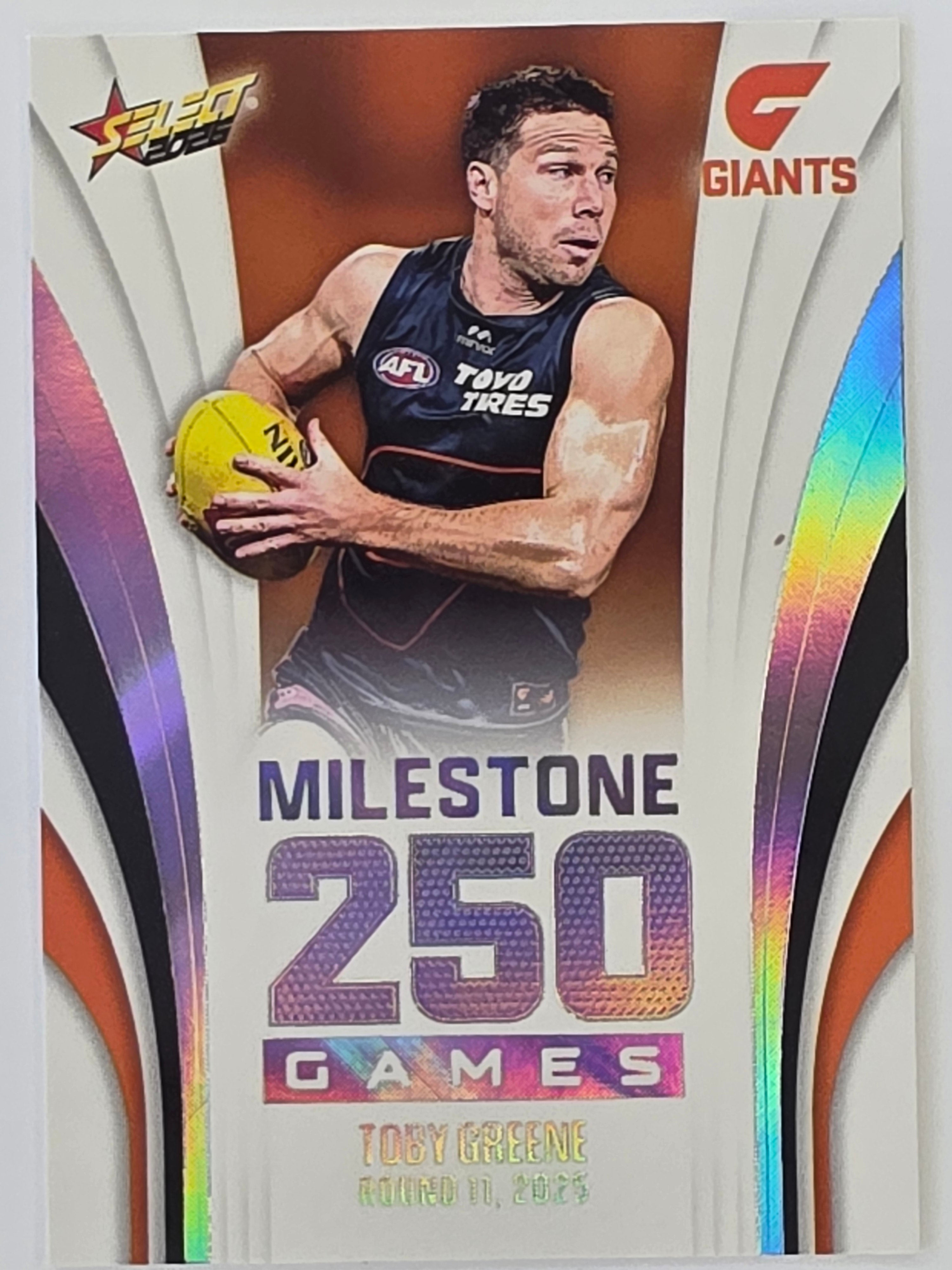 2026 AFL Footy Stars Milestone Games MG45 Toby Greene - GWS Giants