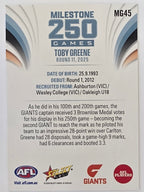 2026 AFL Footy Stars Milestone Games MG45 Toby Greene - GWS Giants