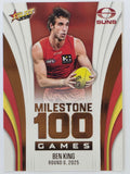 2026 AFL Footy Stars Milestone Games MG48 Ben King - Gold Coast Suns