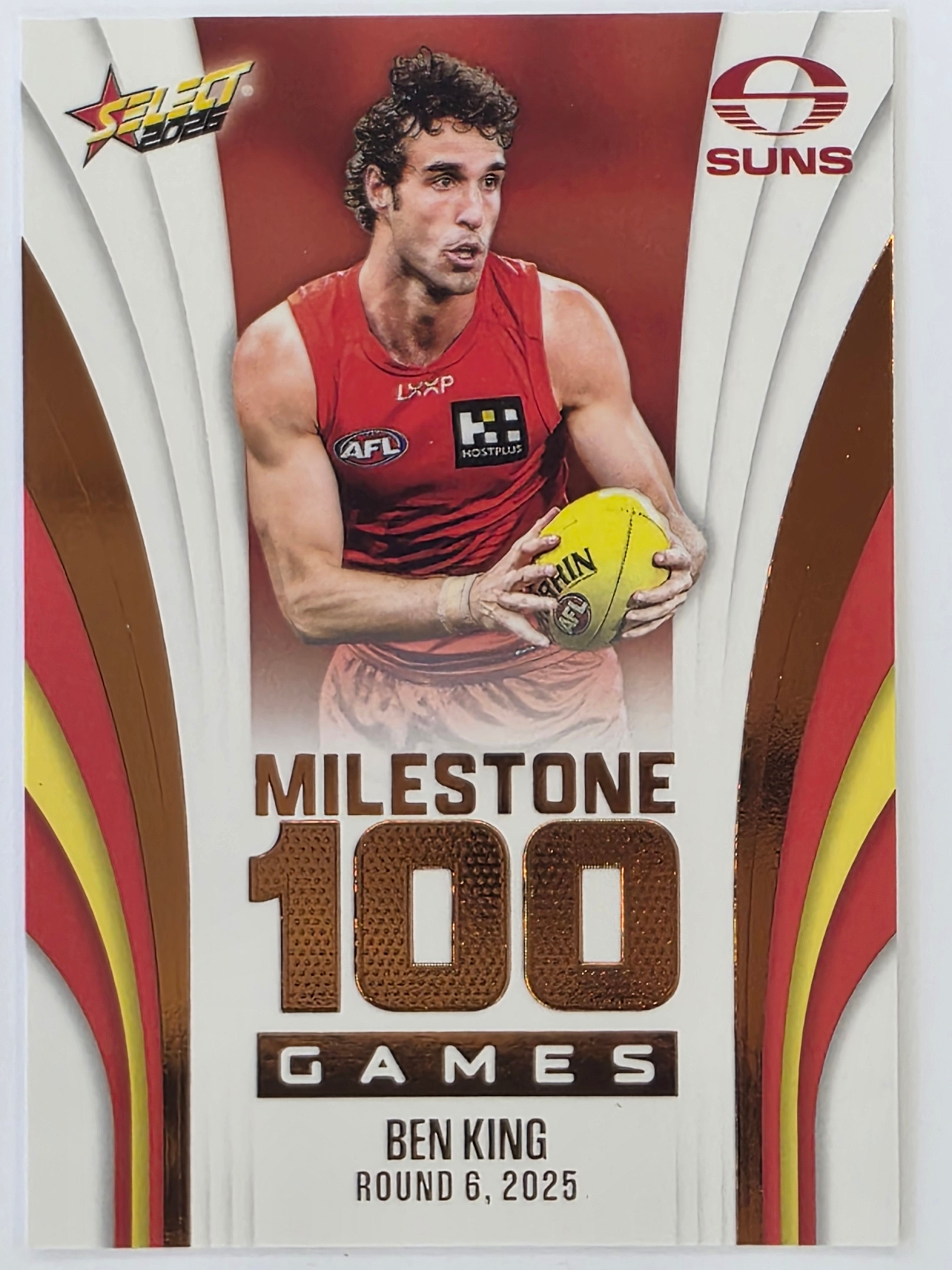 2026 AFL Footy Stars Milestone Games MG48 Ben King - Gold Coast Suns