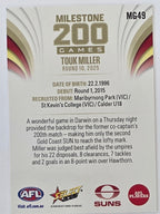 2026 AFL Footy Stars Milestone Games MG49 Touk Miller - Gold Coast Suns