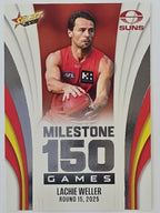 2026 AFL Footy Stars Milestone Games MG50 Lachie Weller - Gold Coast Suns