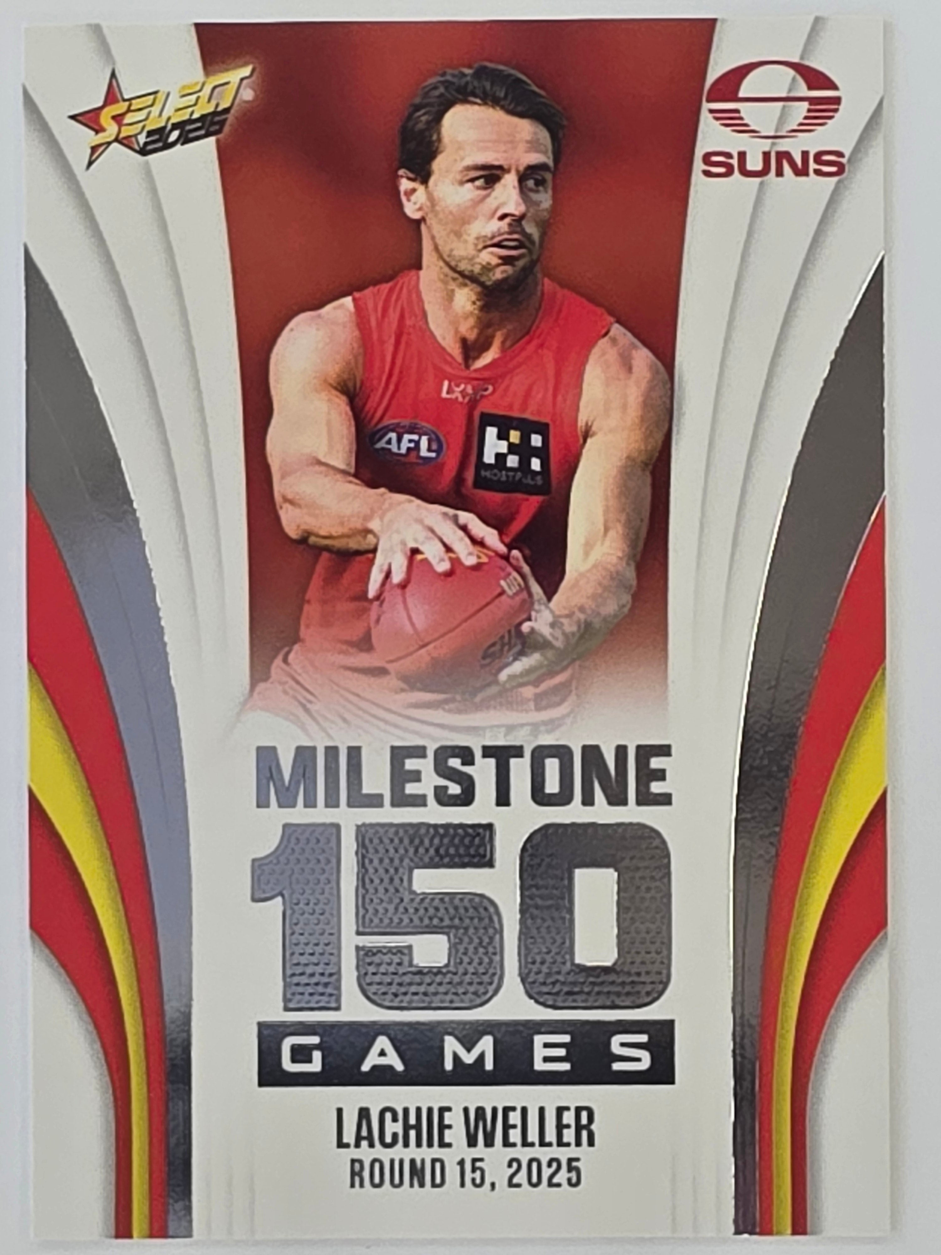 2026 AFL Footy Stars Milestone Games MG50 Lachie Weller - Gold Coast Suns