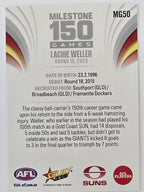 2026 AFL Footy Stars Milestone Games MG50 Lachie Weller - Gold Coast Suns