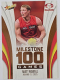 2026 AFL Footy Stars Milestone Games MG51 Matt Rowell - Gold Coast Suns