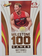 2026 AFL Footy Stars Milestone Games MG51 Matt Rowell - Gold Coast Suns