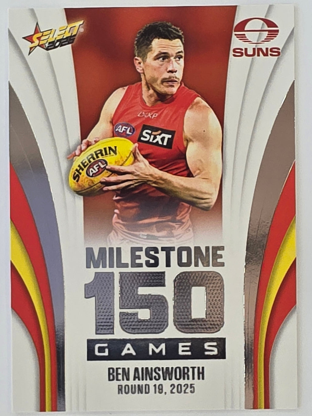 2026 AFL Footy Stars Milestone Games MG52 Ben Ainsworth - Gold Coast Suns