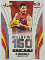 2026 AFL Footy Stars Milestone Games MG52 Ben Ainsworth - Gold Coast Suns