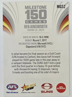 2026 AFL Footy Stars Milestone Games MG52 Ben Ainsworth - Gold Coast Suns