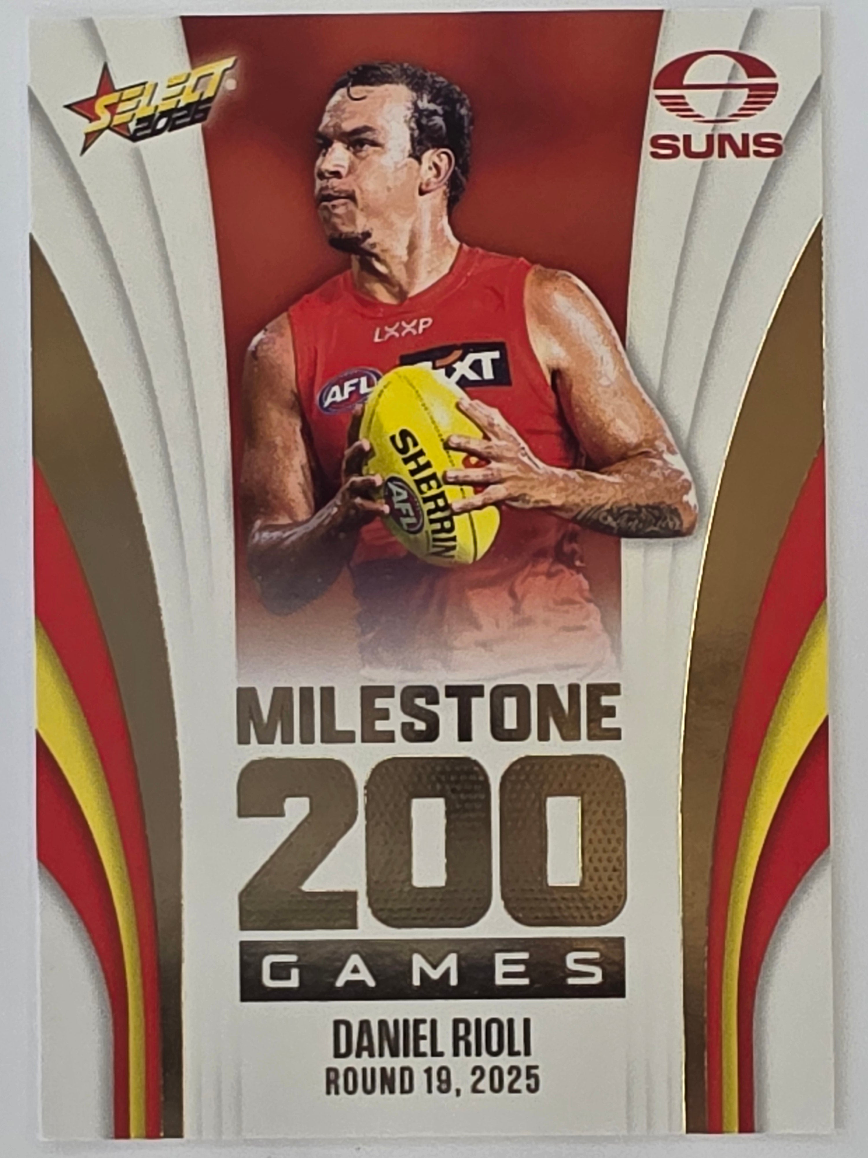 2026 AFL Footy Stars Milestone Games MG53 Daniel Rioli - Gold Coast Suns