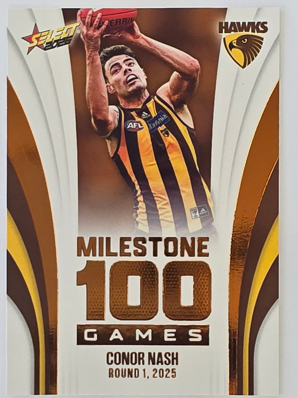 2026 AFL Footy Stars Milestone Games MG55 Conor Nash - Hawthorn Hawks