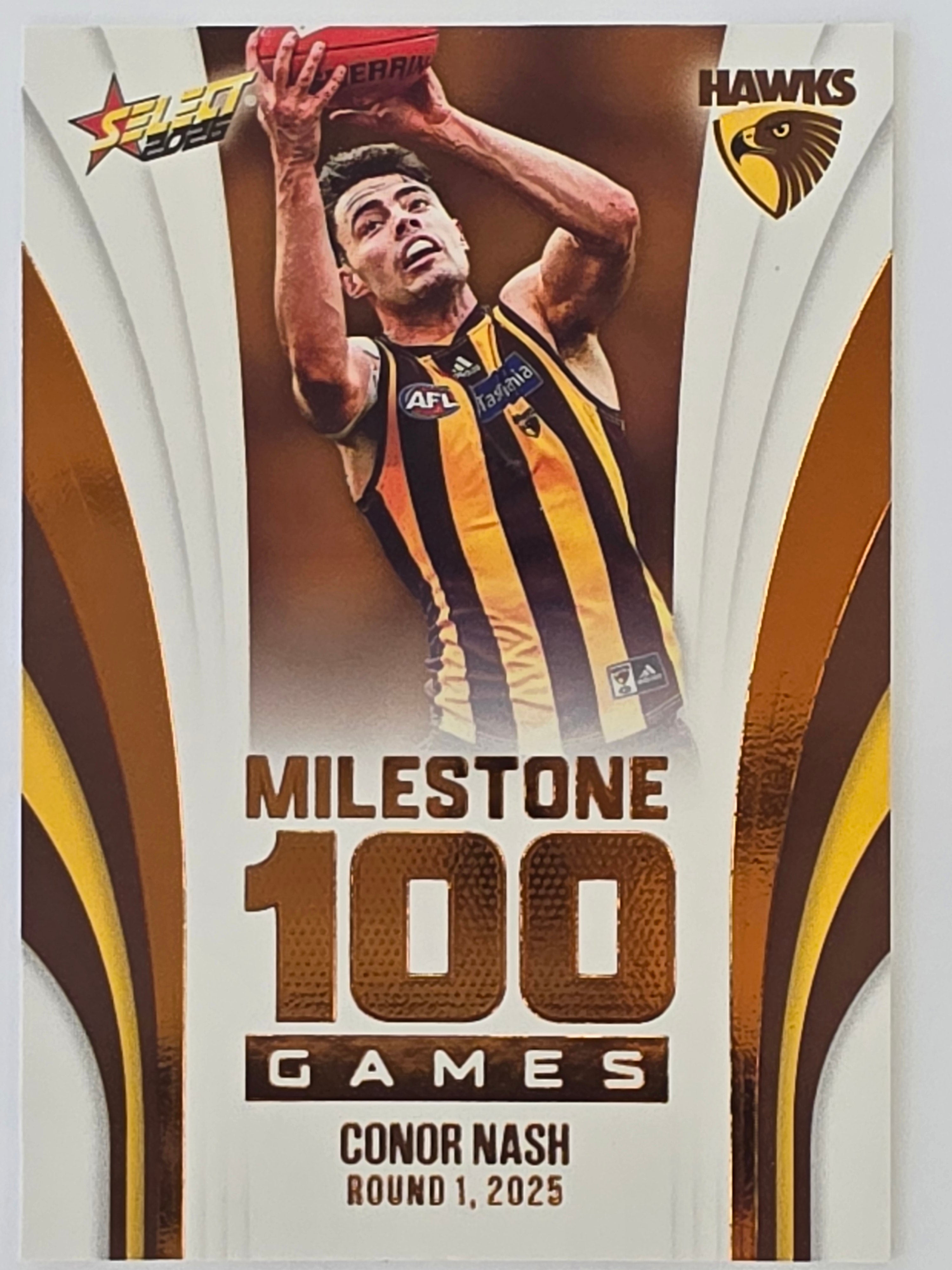 2026 AFL Footy Stars Milestone Games MG55 Conor Nash - Hawthorn Hawks