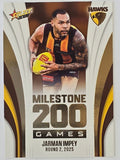 2026 AFL Footy Stars Milestone Games MG56 Jarman Impey - Hawthorn Hawks