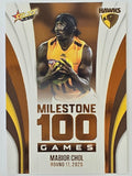 2026 AFL Footy Stars Milestone Games MG57 Mabior Chol - Hawthorn Hawks