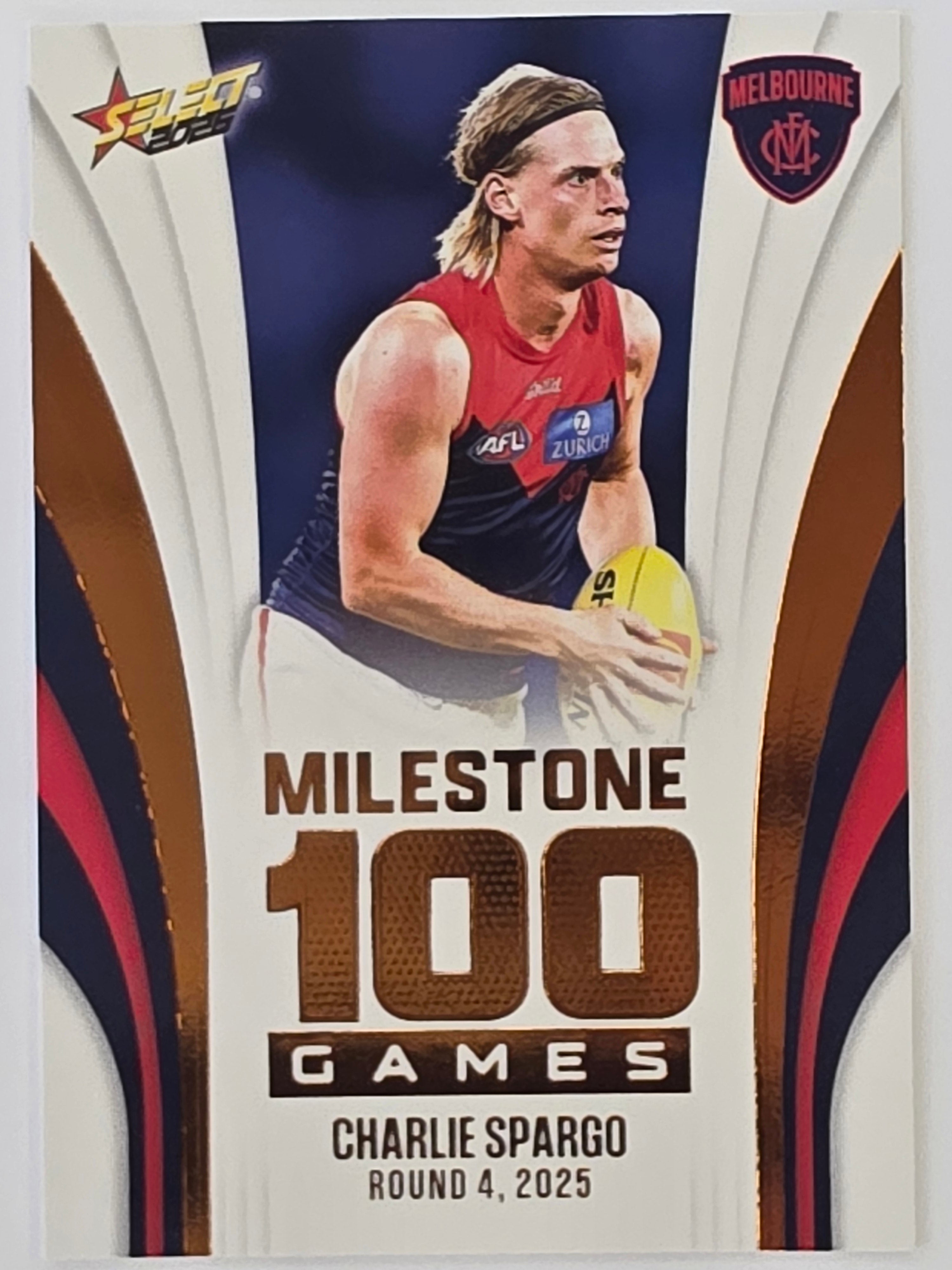2026 AFL Footy Stars Milestone Games MG60 Charlie Spargo - Melbourne Demons