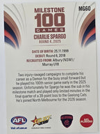 2026 AFL Footy Stars Milestone Games MG60 Charlie Spargo - Melbourne Demons