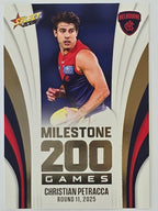 2026 AFL Footy Stars Milestone Games MG62 Christian Petracca - Melbourne Demons