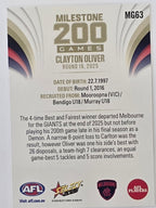 2026 AFL Footy Stars Milestone Games MG63 Clayton Oliver - Melbourne Demons