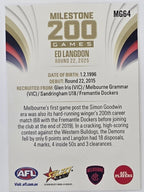 2026 AFL Footy Stars Milestone Games MG64 Ed Langdon - Melbourne Demons