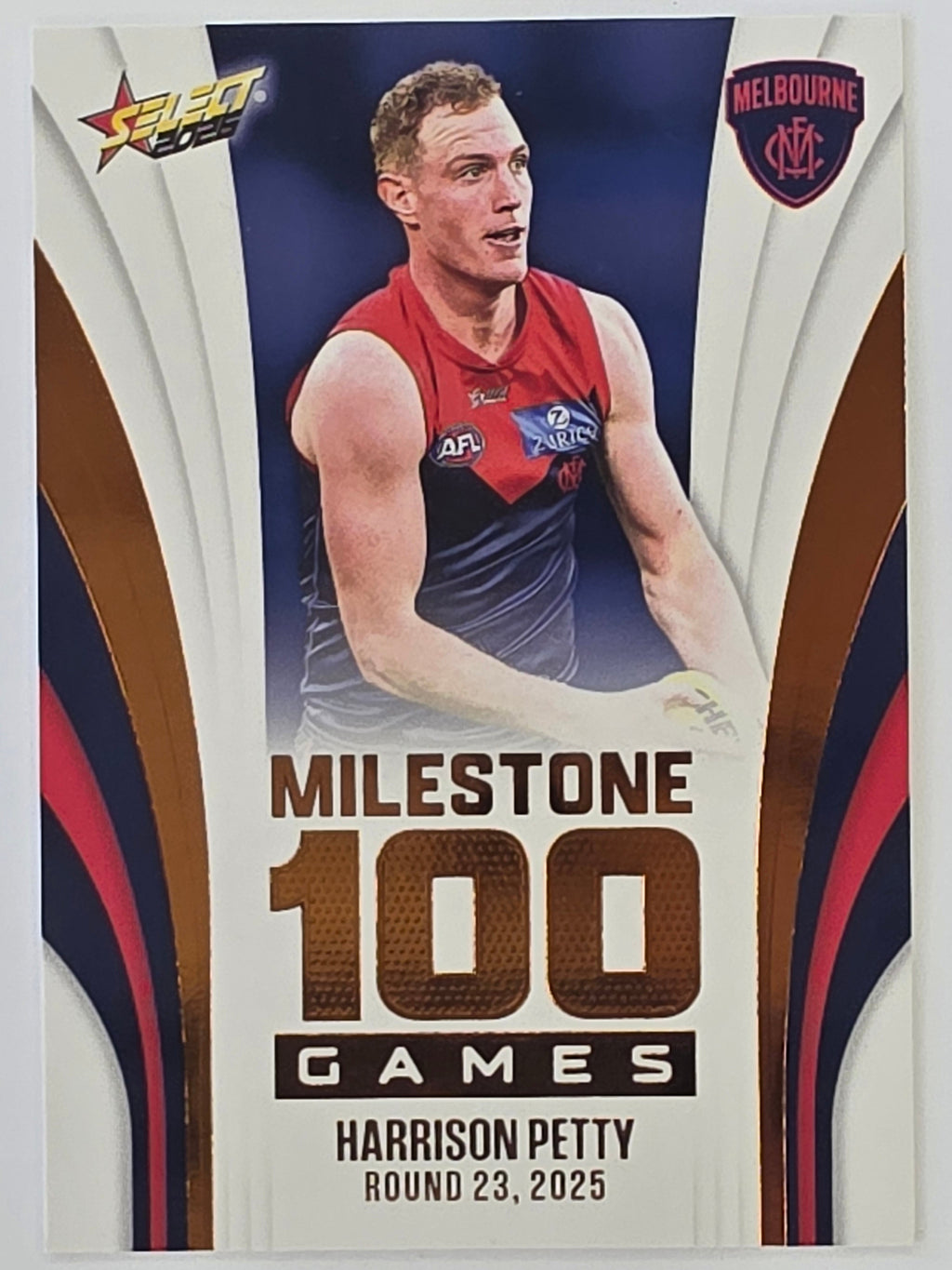 2026 AFL Footy Stars Milestone Games MG65 Harrison Petty - Melbourne Demons