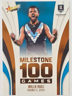 2026 AFL Footy Stars Milestone Games MG73 Willie Rioli - Port Adelaide Power