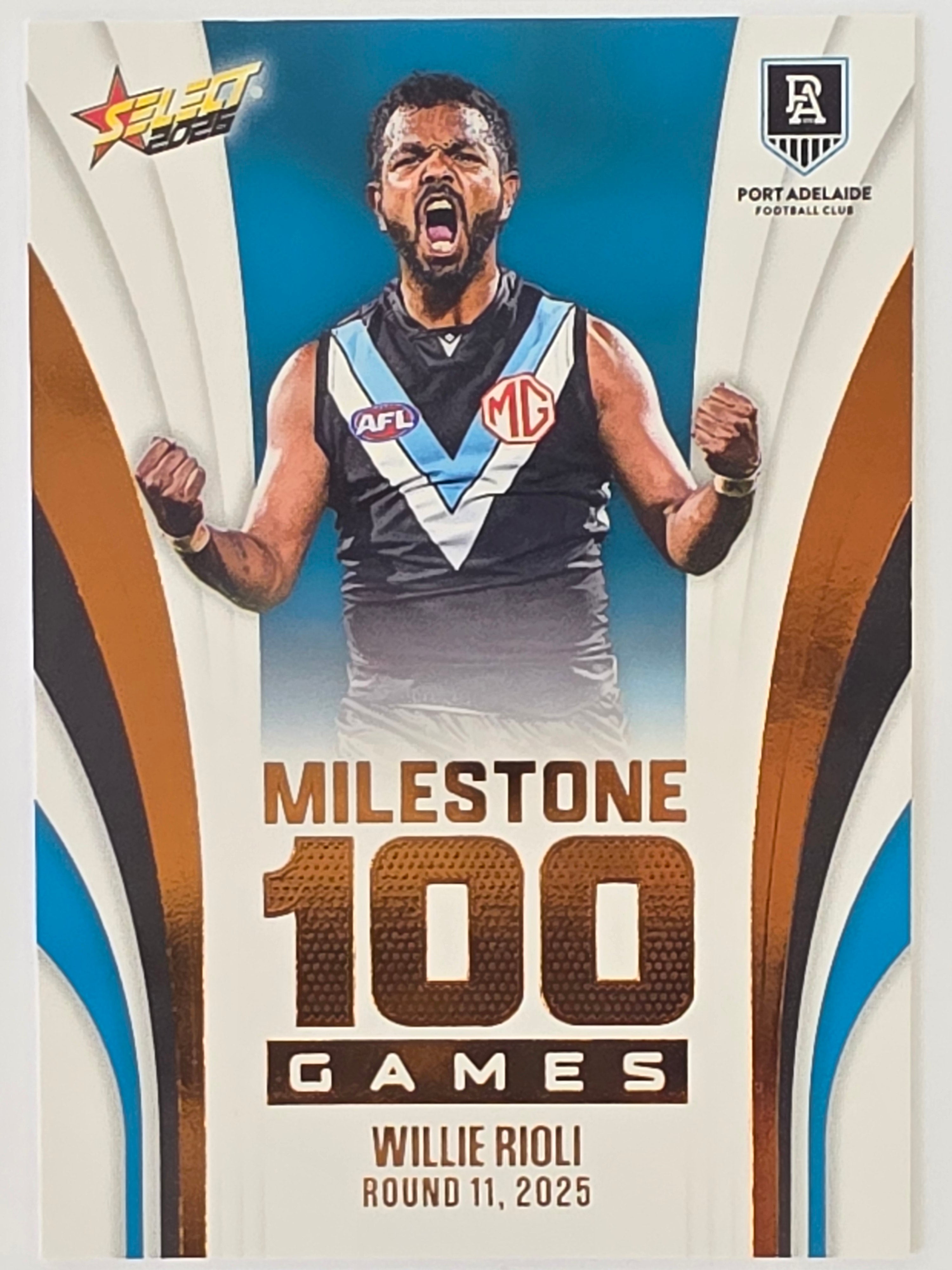 2026 AFL Footy Stars Milestone Games MG73 Willie Rioli - Port Adelaide Power