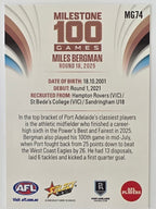 2026 AFL Footy Stars Milestone Games MG74 Miles Bergman - Port Adelaide Power