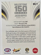 2026 AFL Footy Stars Milestone Games MG77 Jacob Hopper - Richmond Tigers