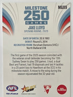 2026 AFL Footy Stars Milestone Games MG89 Jake Lloyd - Sydney Swans