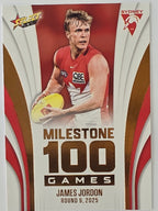 2026 AFL Footy Stars Milestone Games MG90 James Jordon - Sydney Swans